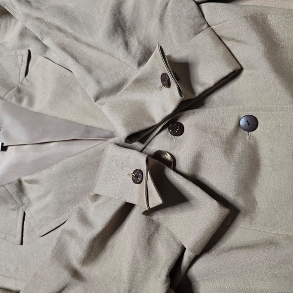 Kasper Linen Blend Short Sleeve Midi Dress Size 12 - Picture 9 of 16